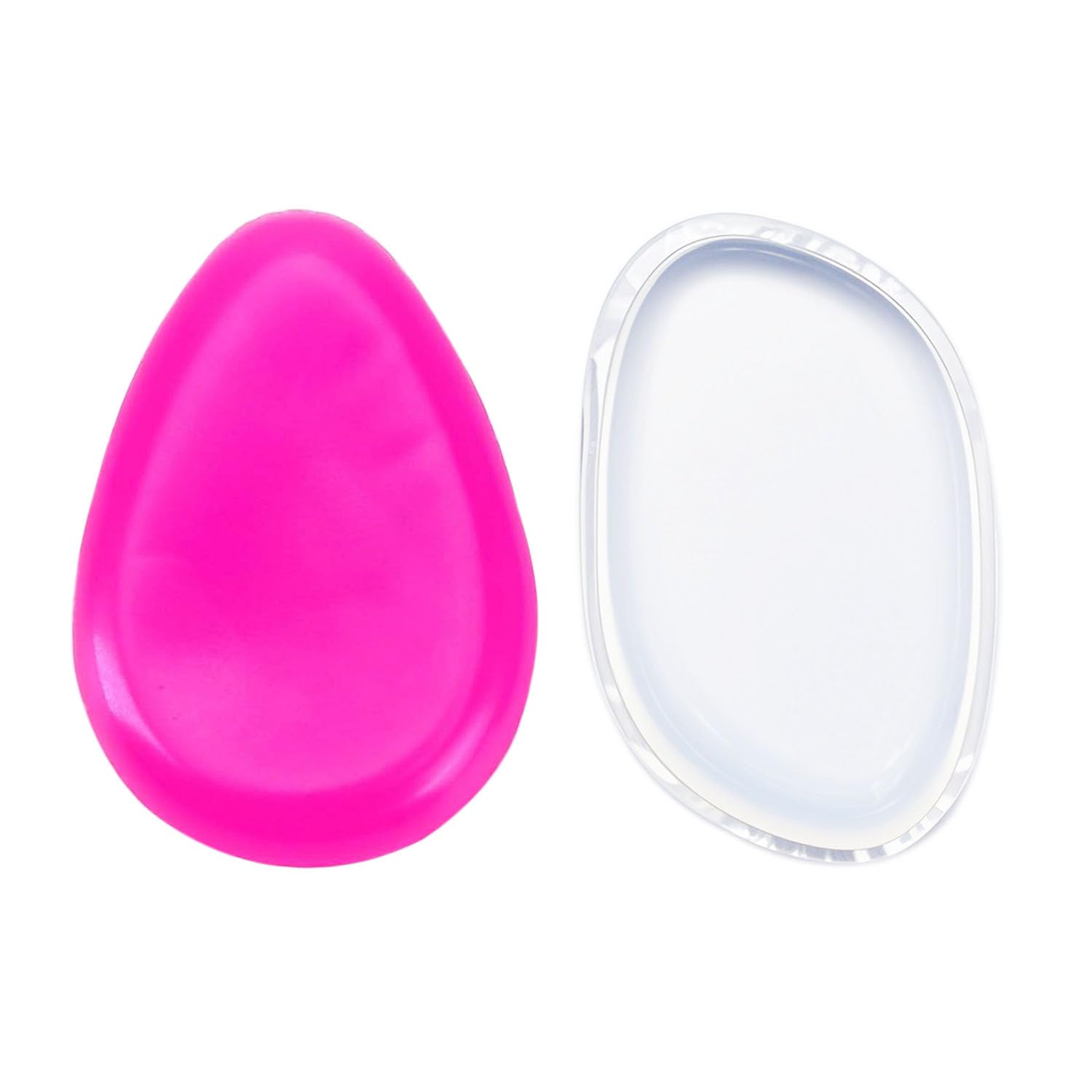 Silicone Makeup Sponge (2-Pack), Reusable Non-Absorbent Makeup Blender for Liquid, Cream & Powder, Latex-Free Foundation Applicator, Easy to Rinse & Reusable