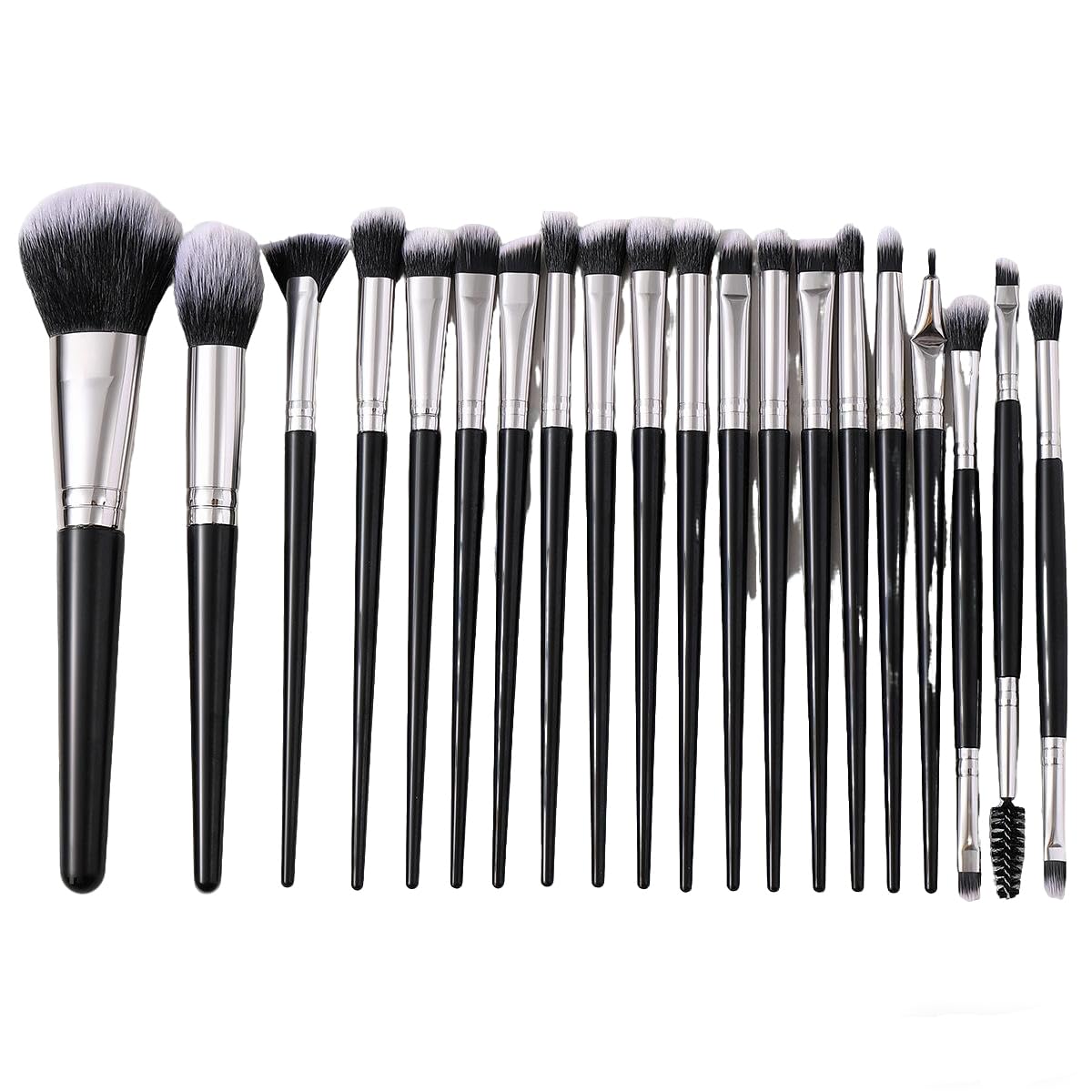 Pack of 20pcs Cosmetic Eye Shadow Sponge Eyeliner Eyebrow Lip Nose Foundation Powder Makeup Brushes Sets (purple)